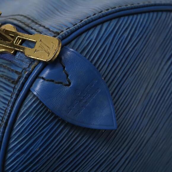 LOUIS VUITTON Epi Keepall 60 Boston Bag Blue M42945 - Picture 14 of 16